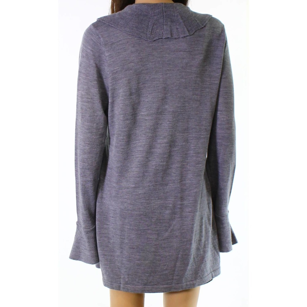 Vertical Design Ruffle Cardigan Sweater - Picture 2 of 2